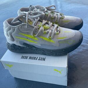 Melo basketball sneakers.